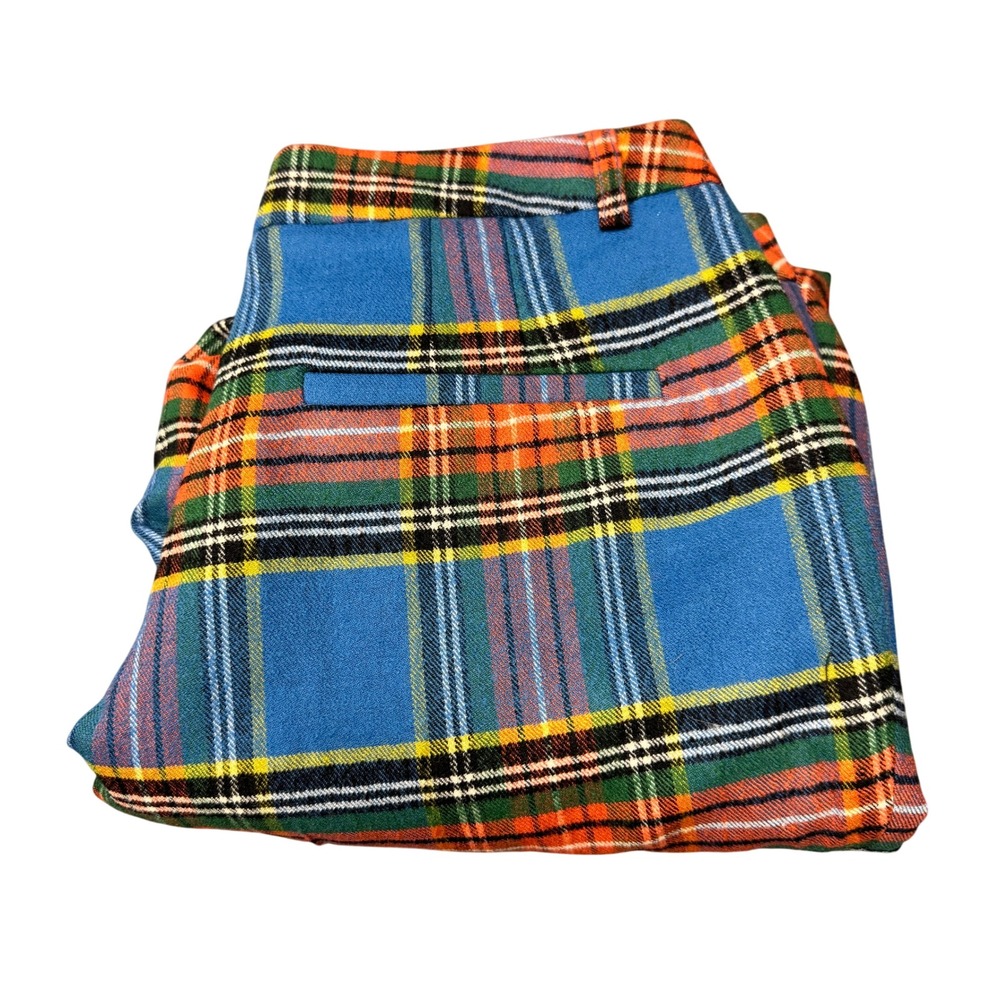 Boden Pants Womens 6 (29x25 ACTUAL) Cropped Plaid Blue Trousers Preppy Classic